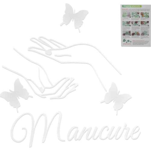 Nail Salon Wall Sticker Nail Art Wall Sticker Fashionable Nail Salon Show Window Wall Decal Interior Decoration