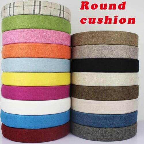 New linen Round Cushion Foam Cushion Stool Seat Sofa Chair Pillow Pads Office Home Lumbar Support