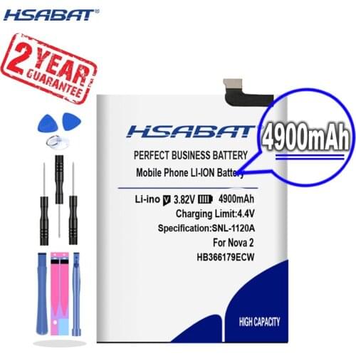 New Arrival 4900mAh HB366179ECW Battery for HUAWEI Nova 2 CAZ-AL10 Nova2 PIC-AL00 PIC-TL00 PIC-L29 CAZ-TL00 PIC-LX9 PIC-L09
