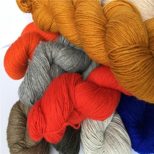 Wholesale 400g/lot 100%cashmere yarn high quality hand knitting yarn fingering knitting yarn weaving yarn for sweater
