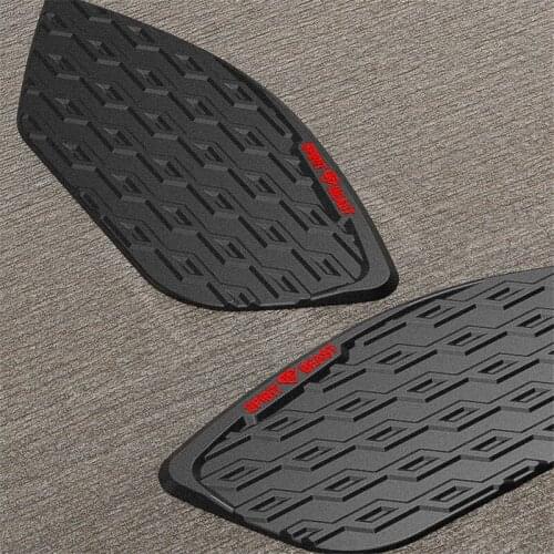 A Pair Motorcycle Fuel Sticker Black Rubber Side Gas Knee Grip Traction Pads Modification Accessories For VOGE 300AC