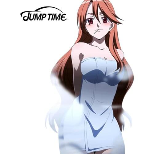 JumpTime 13cm x 7.5cm Sexy Car Sticker Akame Ga Kill! Chelsea Anime JDM Window Decal 3D Car Styling Accessories