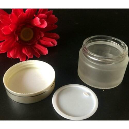 Empty Brown Glass Bottle Eye Cream Glass Container Cosmetic Jar Make Up Pot black Cap Packaging Vials