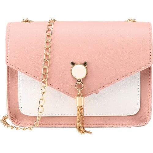 Tassen Voor Vrouwen Luxe Designer Cover Kwastje Keten Schoudertas Kleine Vierkante Tas Messenger Crossbody Bag Parel Kat