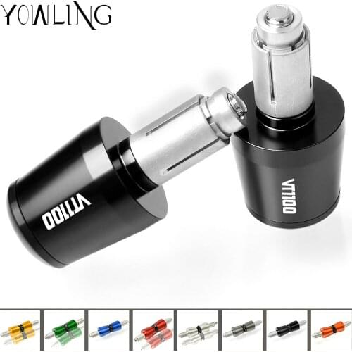 Motorcycle Handlebar Grips Bar Ends Cap Slider For HONDA VT1100 1995 1996 1997 1998 1999 2000 2001 2002 2003 2004 2005 2006 2007