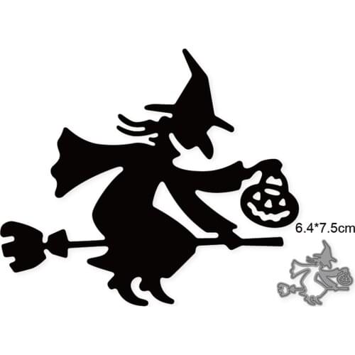 Halloween dies Witch Pumpkin Lamp Metal Cutting Dies Cut Mold Decoration Scrapbook Paper Craft Knife Mould Blade Punch Stencils