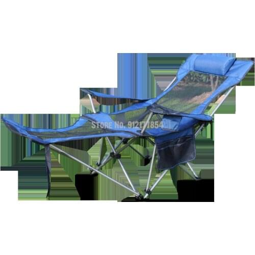 Outdoor Folding Chair Beach Chair Reclining Chair Lunch Break Portable Canvas Car Nap Bed Office Sitting And Lying Dual Purpose