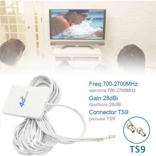 Liser Ultra-Fast And Practical 4G/3G WiFi Universal Antenna Amplifier 28DBI Suitable For LTE TS9 SMA Connector Router