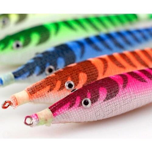 10pcs/Lot Luminous Shrimp Baits 10.5cm 7g Squids Jigs Jigging Night Dawn Fishing Lures for Octopus Cuttlefish Artificial Pesca