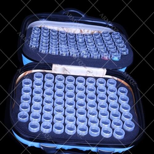 132 bottles of diamond painting storage box tool diamond embroidery accessories hand bag zipper container