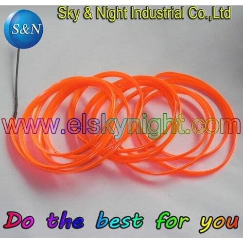 2017 NEW 3.2mm Welted Wire/Skirt Wire/EL wire ORANGE color High brightness-5M with 3V inverter+Free shipping