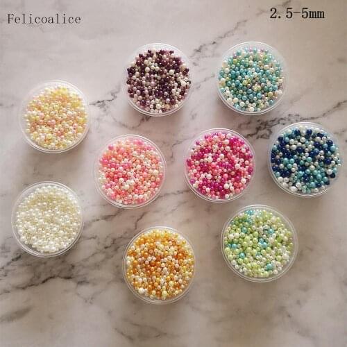 30g/lot 1200pcs Round Beads Imitation Pearl For Craft Decorations Women DIY Clothes Jewelry Sew On Bead Accessories