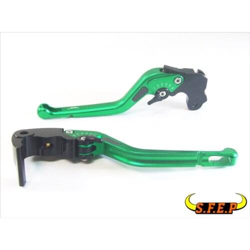 3D Long CNC Adjustable Motorcycle Brake and Clutch Levers with Carbon Fiber Inlay For Triumph 675 STREET TRIPLE 2008-2016