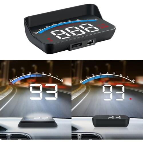 M6S Car Hud Head Up Display Tachometer Water Temperature Voltage Led HUD Display Projector Digital Windshield Front Display