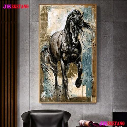 Large 5D Diy diamond painting horse Diamond Mosaic Rhinestone Embroidery cross stitch Y4556