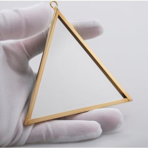 İskandinav Mini Mirror Brass Wall Hanging Decorative Accessories 10x9cm