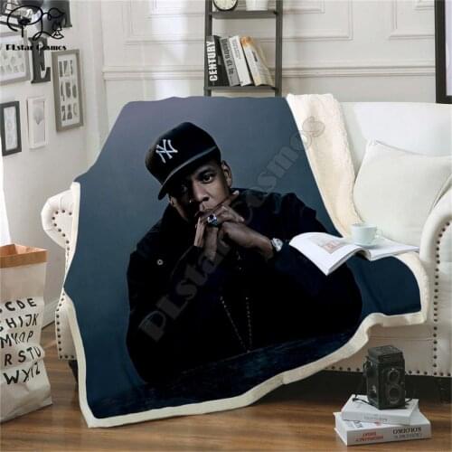 JAY-Z character pattern Fleece Blanket 3D full printed Wearable Blanket Adults/kids Fleece Blanket drop shippng style -2