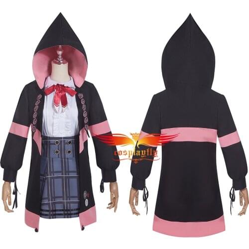 Anime Monark Kokoro Surugadai Cosplay Costume Adult Women JK Uniform Hoodie Jacket Plaid Skirt Blouse Outfits Halloween Carnival