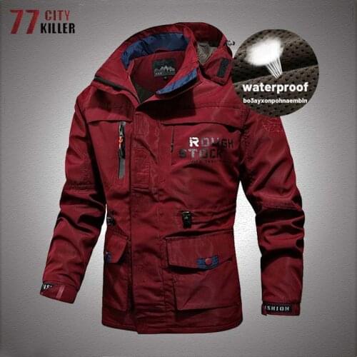 Military Jacket Men Outdoor Waterproof Hiking Jackets Male Breathable Hooded Tactical Bomber Windbreaker Coats Jaqueta Masculina