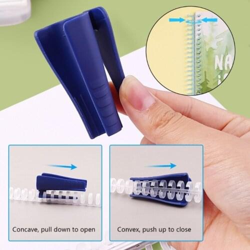 Mini Binder Ring Opener ABS Binder Ring Opener Home Office Stationery for Loose Leaf Binders Binding Spines Combs