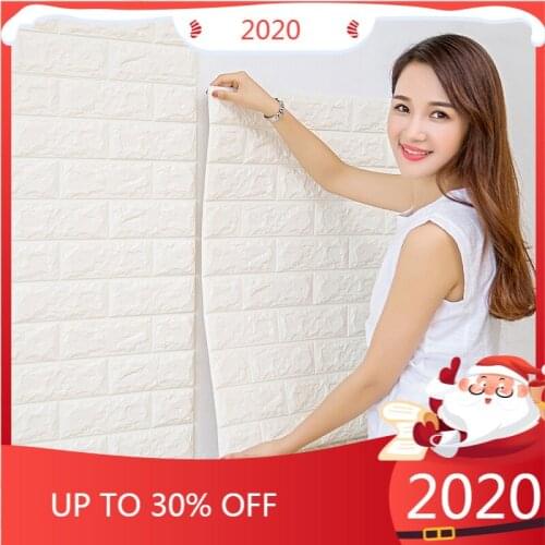 3D Brick PE Foam Wall Stickers Panels Room Decal Stone Decoration Embossed Living Room Kids Safty Bedroom Home Decor