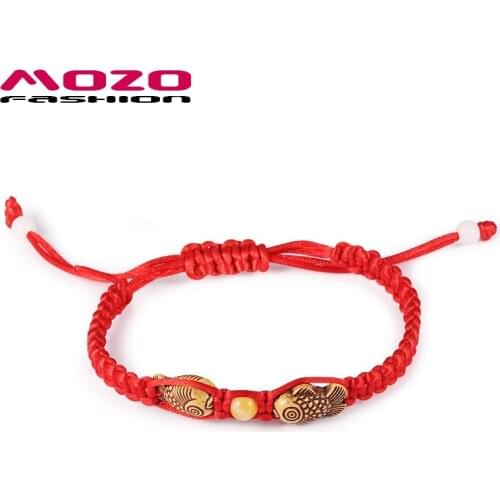 New Arrival Fashion Unisex Jewelry Vintage Lucky Red String Handmade Braided Rope Men Women Hand Strap Charm Bracelet MHS003