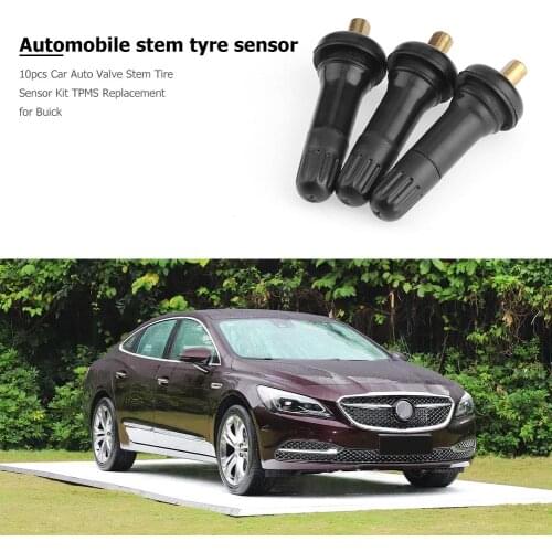 10pcs Rubber Car Auto Valve Stems TPMS Tire Pressure Sensor Service Kit for Buick Type Pressure Sensor Monitoring System