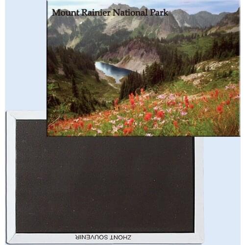 Cliff Lake and the Tatoosh Range, Mount Rainier National Park, Washington,Refrigerator magnet,Tourist souvenirs,24698