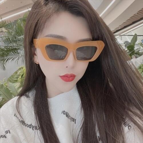 Seemfly Unisex Fashion Ladies Cateye Sunglasses Women Goggle Shades Vintage Brand Designer Oversized Sun Glasses UV400