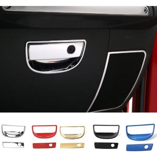Car Styling Dash Storage Glove Box Handle Cover Trim Chrome ABS Decor Sticker For Jeep Wrangler JK TJ 2011- 2016 Car Accessories