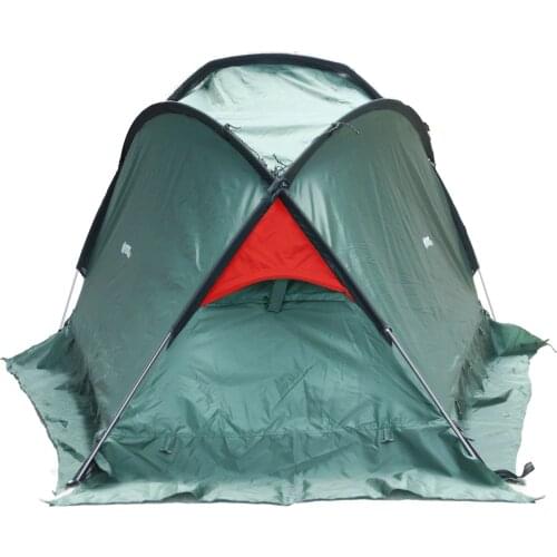 YDS 2 PERSON TENT -KHAKI-RED ,Lightweight rekking & Camping Tents Weatherproof Instant Tourer Unisex Outdoor Dome Tent