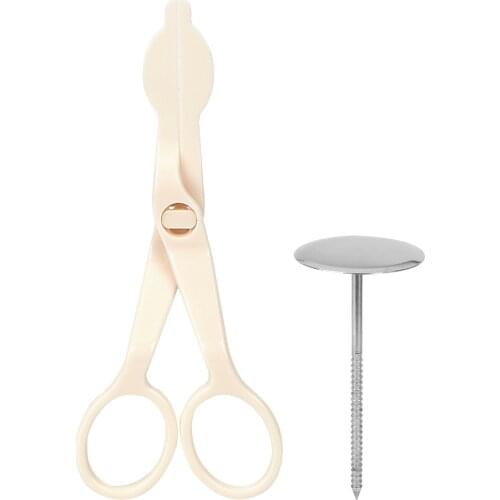 HILIFE 1set Cake Plastic Scissors for Cream Flower Transfer Stainless Steel Piping Nail Bakeware DIY Cake Decorating Tool Set