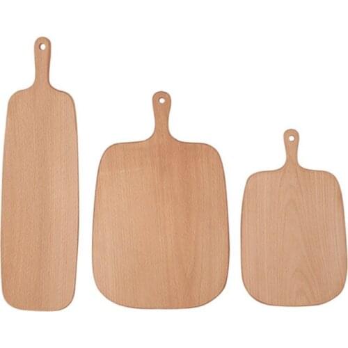 10pcs Wooden Cutting Boards Fruit Plate Whole Wood Chopping Blocks Beech Baking Bread Board Tool W9774