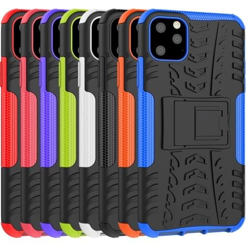 100pcs/lot Rugged Hard Silicone Phone Case For iPhone 11 Pro Max SE2 SE 2 Armor Cover For iPhone XR XS Max X 7 8 6 6S Plus