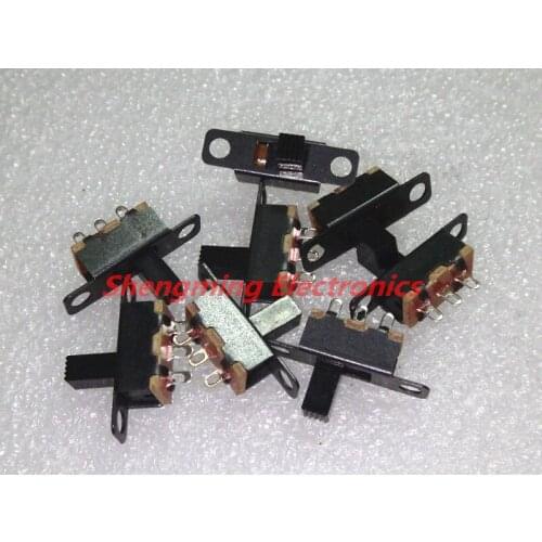 100PCS SS12F15G6 ON/ON 2 Position 1P2T SPDT Panel Mini Slide Switch Solder Lug