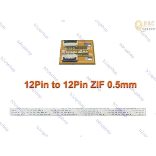 12Pin to 12Pin ZIF 0.5mm FFC FPC connector adapter with extension flat cable FFC extend