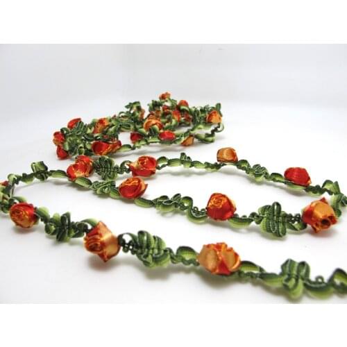 2 Yards 1/2 Inch Woven Rococo Ribbon Trim|Decorative Floral Ribbon|Scrapbook Materials|Clothing|Decor|Craft Supplies