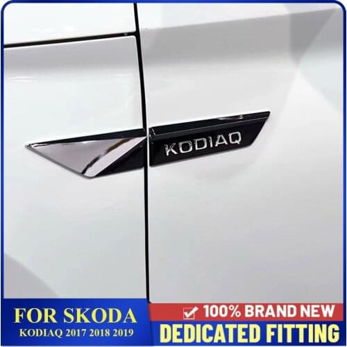 4Pcs/Set Car Original Side Wing Fender Door Emblem Badge Cover Stickers For Skoda Kodiaq