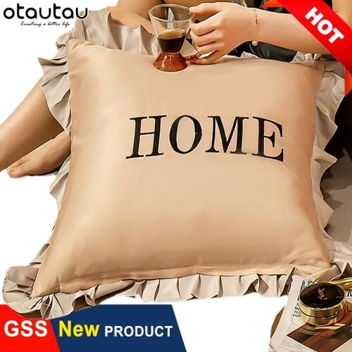 45x45cm 100% Silk Lace Pillow Case Throw Pillowcase Home Decorations for Sofa Chair Couch Seat Bed Cushion Cover Softness Velvet