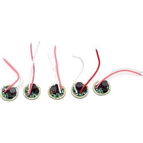 5PCS 15.3MM 3W LED Q5 LED Emitter Flashlight Driver 1.5-3.7V input 700mA output Circuit Board