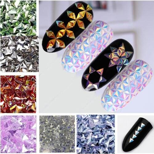 50g 3D Triangle Chunky Glitter Triangle Shapes Nail Art Metallic AB Unicorn Colors Glitter Craft Glitter Nail Art Glitter ,HY240