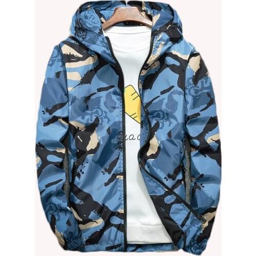 8XL 7XL 6X Spring And Autumn Jacket Man Increase Fertilizer Enlarge Code Loose Coat Teenagers Camouflage Coat Student Mens Wear