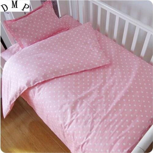 Promotion! 3PCS Cartoon baby crib bedding set kids bedding set newborn baby bed set ,Duvet Cover/Sheet/Pillow Cover