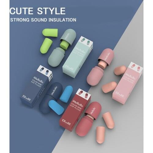 Ear Plugs Tapones Oido Ruido Earplugs Noise Reduction Sleep Oordoppen Sleeping Earplugs Filter For Ears Soft Sponge Soundproof