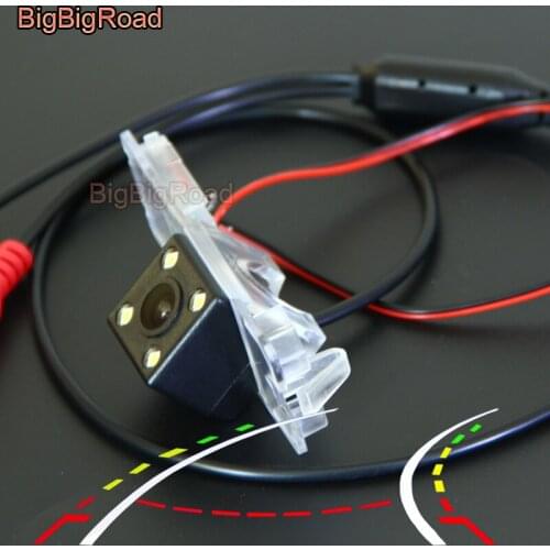 BigBigRoad Car Intelligent Dynamic Tracks Backup CCD Camera For Volkswagen CC Golf 4 5 7 lamando BORA Amarok Robust Pick-Up