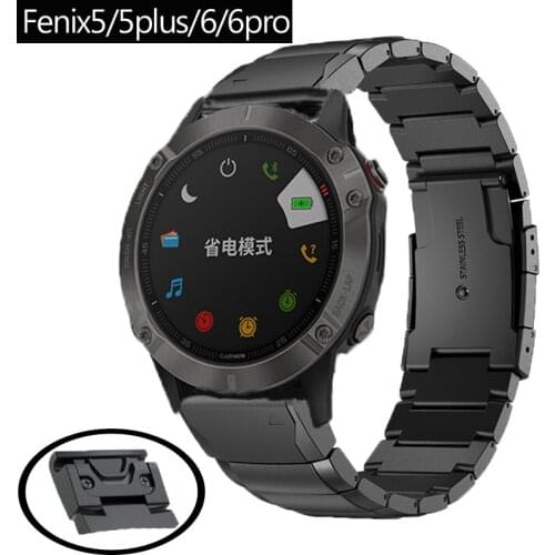22mm wristband for Garmin fenix 6 pro 5 5 plus Instinct strap smart watch band Quickfit Install Stainless steel belt