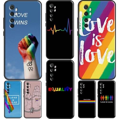 LOVE IS LOVE LGBT GAY PRIDE For POCO X3 Pro M3 F2 F3 Case For Xiaomi Mi 11 Ultra 9T 10T Pro A3 Mi Note 10 Lite Cover
