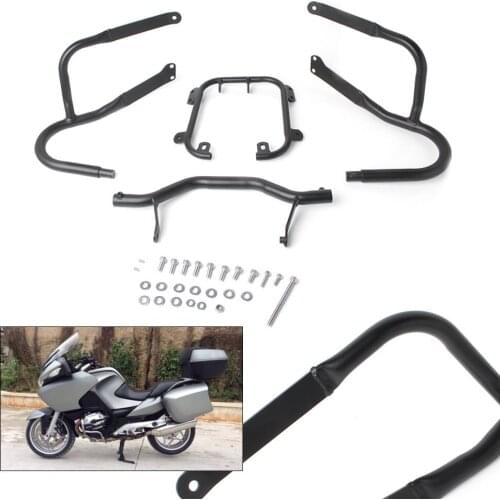 Black Steel Motorcycle Front Lower Crash Bar Protector Engine Guard For BMW R1200RT 2005 2006 2007 2008 2009 2010 2011 2012 2013