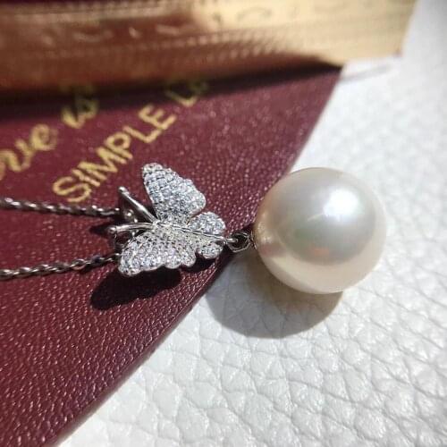 Butterfly Design 925 Sterling Silver Pendant Base Settings Mountings Findings Parts for Pearl Crystal Jade Agate 5pcs/lot