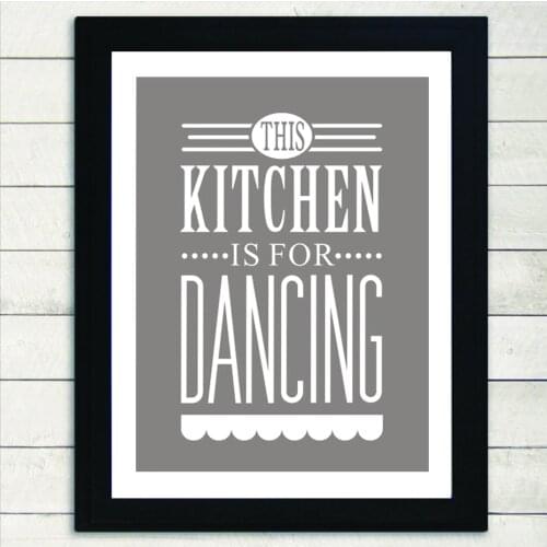 This Kitchen is For Dancing Modern Canvas Painting Posters and Prints Nordic Wall Art Pictures for Kitchen Home Decor No Frame